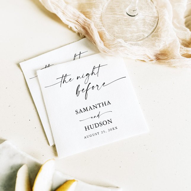 Serviette En Papier Boho Minimaliste Mariage Cocktail Papier (Créateur téléchargé)