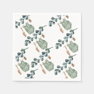 Serviette En Papier Boho neutre du genre   Baby shower aquarelle
