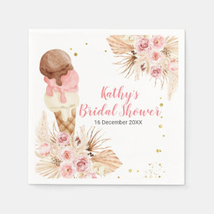 Serviette En Papier Boho Pampas Glace Grass Couples douche Napkin