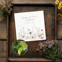 Boho Pastel Fleur sauvage Moderne Floral Mariage