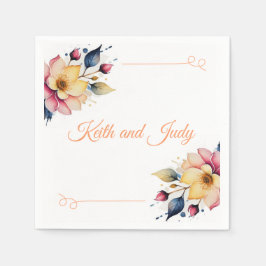 Serviette En Papier Boho Peachy Floral