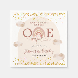 Serviette En Papier Boho Rainbow n'est-elle pas magnifique Anniversair