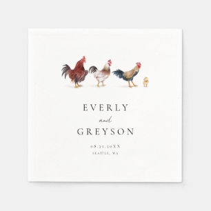 Serviette En Papier Boho & Rustic Chicken Mariage