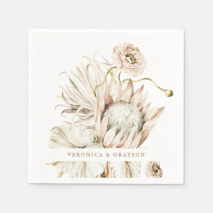Serviette En Papier Boho sauvage Pampas Grass Mariage Floral