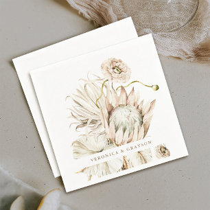 Serviette En Papier Boho sauvage Pampas Grass Mariage Floral