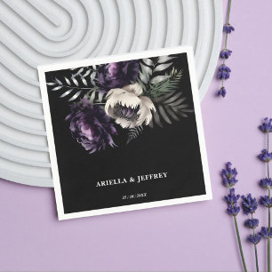 Serviette En Papier Boho sombre moody élégant modèle de mariage