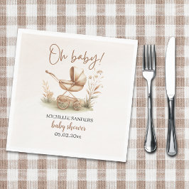 Serviette En Papier Boho Style Baby stroller neutral baby shower