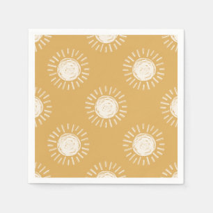 Serviette En Papier Boho Sun Baby shower papier serviettes
