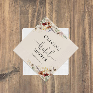 Serviette en papier Boho Tiny Wildflower pour la f