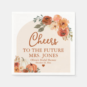 Serviette En Papier Boho Tombez Amoureux Citrouille Future Mme Enterre