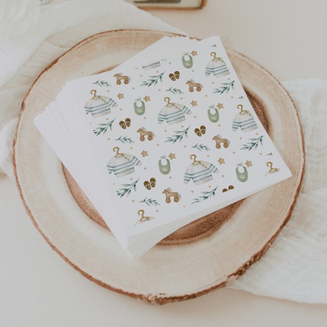 Serviette En Papier Boho Vintage Baby Motif (Créateur téléchargé)