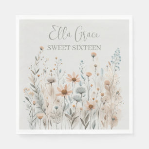 Serviette En Papier Boho Wildflower