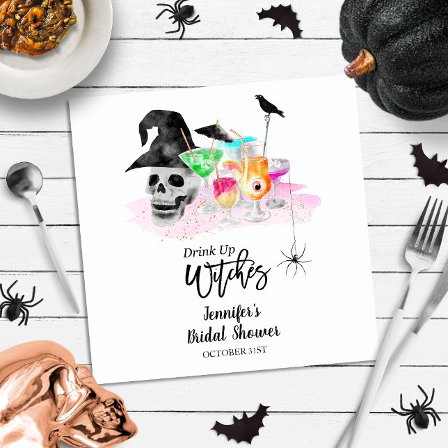 Serviette En Papier Boire des Whitches Halloween Fêtes des mariées ser (Créateur téléchargé)