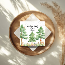 Serviette En Papier Bois animaux mignons renard sauvage un baby shower