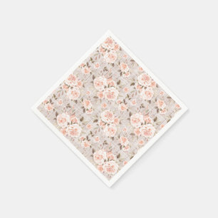 Serviette En Papier Bois rustique & Roses romantiques Shabby Chic Mari