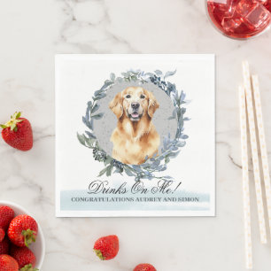 Serviette En Papier Bois sur moi ! Golden Retriever chien animal