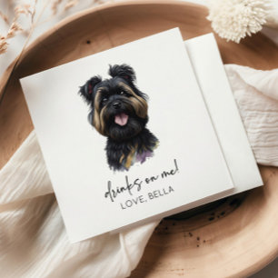 Serviette En Papier Bois Sur Moi ! Mariage de chien Affenpinscher
