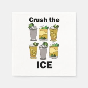 Serviette En Papier Boisson Mint Julep Écraser La Glace Fête
