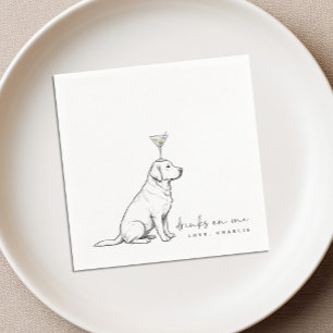 Serviette En Papier Boissons aux frais de moi Mariage Labrador Retriev