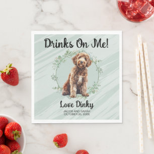 Serviette En Papier Boissons aux miennes ! Chien Labradoodle Animal de