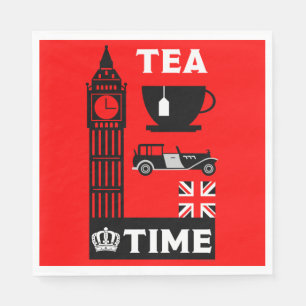 Serviette En Papier Boissons de thé britanniques classiques