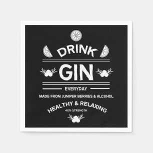 Serviette En Papier Boissons Gin Love Gin Décor Service de barre