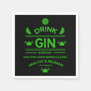 Serviette En Papier Boissons Gin Love Gin Décor Service de barre