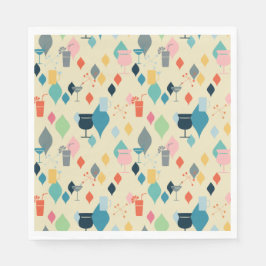 Serviette En Papier Boissons Modernes Du Milieu Du Siècle