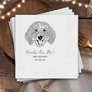 Serviette En Papier Boissons Offertes Personnalisées Mariage Chien Des