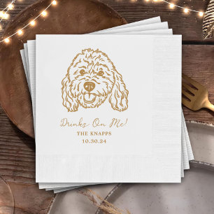Serviette En Papier Boissons Offertes Personnalisées Mariage Chien Des