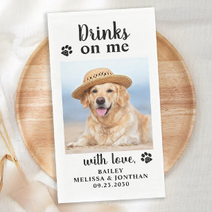 Serviette En Papier Boissons Personnalisées Photo Animaux Sur Moi Mari