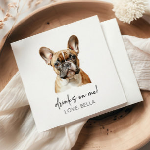 Serviette En Papier Boissons Sont Miennes ! Mariage De Chien De Compag