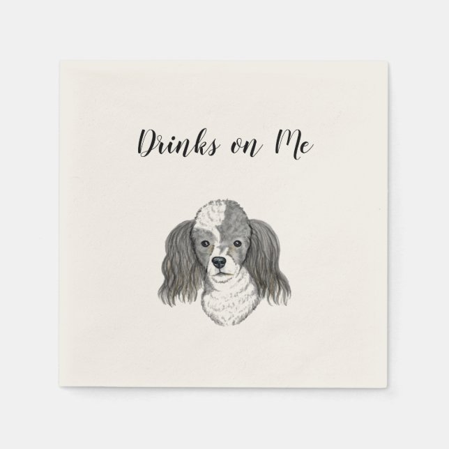 Serviette En Papier Boissons sur mes serviettes (chien) (Devant)