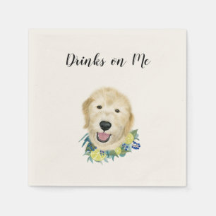 Serviette En Papier Boissons sur mes serviettes (Golden Doodle)