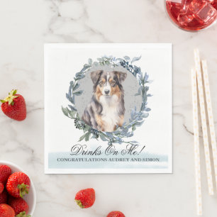Serviette En Papier Boissons sur moi Australian Shepherd Pet Mariage