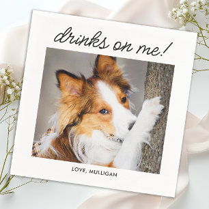 Serviette En Papier Boissons Sur Moi Simple Photo Amusante Jote Chien 