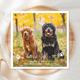 Serviette En Papier Boissons Sur Nous Open Bar Chien Photo Animaux Mar