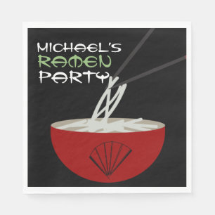 Serviette En Papier Bol de nouilles Ramen asiatiques Party