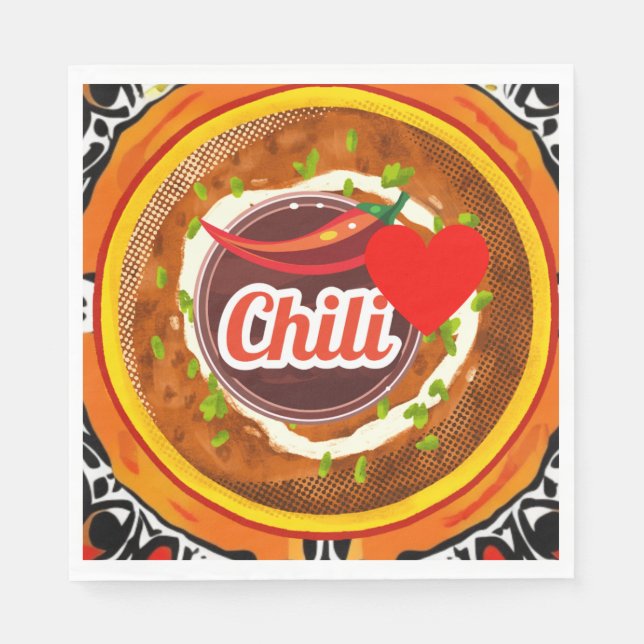 Serviette En Papier bol pour chili (Devant)