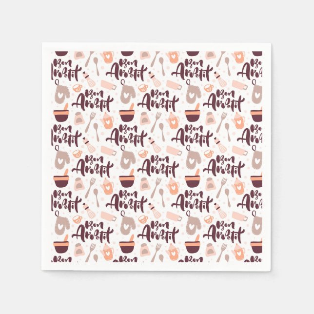 Serviette En Papier Bon Appetit Napkins (Devant)