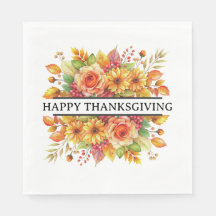 Bon thanksgiving Automne Botanique Orange Jaune