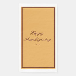 Serviette En Papier Bon thanksgiving Brown or élégant