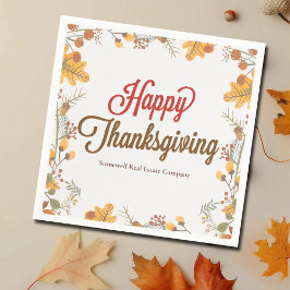 Serviette En Papier Bon thanksgiving Chic Fall Leaves Société Parti
