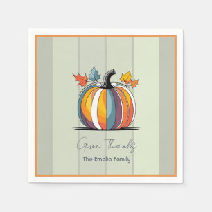 Serviette En Papier Bon thanksgiving Citrouille