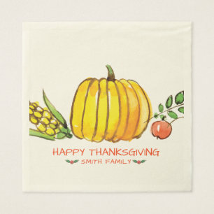 Serviette En Papier Bon thanksgiving Day Dîner de famille