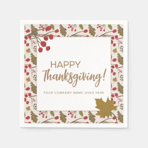 Serviette En Papier Bon thanksgiving de la société Fall Leaves