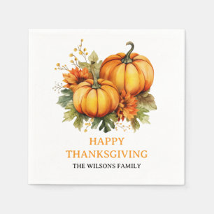 Serviette En Papier Bon thanksgiving  Fall Holiday Dîner Turquie