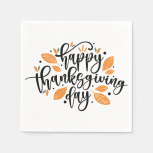Serviette En Papier Bon thanksgiving  Fall Holiday Dîner Turquie