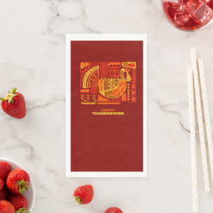 Serviette En Papier Bon thanksgiving géométrique Abstrait
