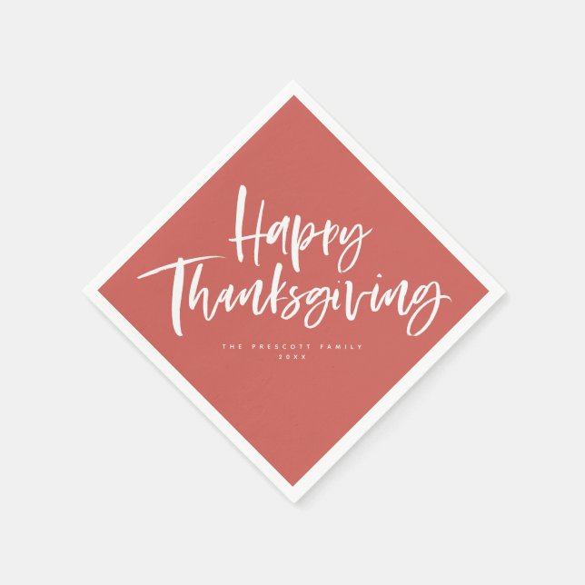 Serviette En Papier Bon thanksgiving orangé (Coin)